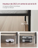 VASAGLE Single Bed Frame, Metal Bed Frame, Fits 90 x 190 cm Mattress, Easy Assembly, for Small Spaces, Guest Room