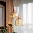 Modern minimalist glass chandelier nordic lighting