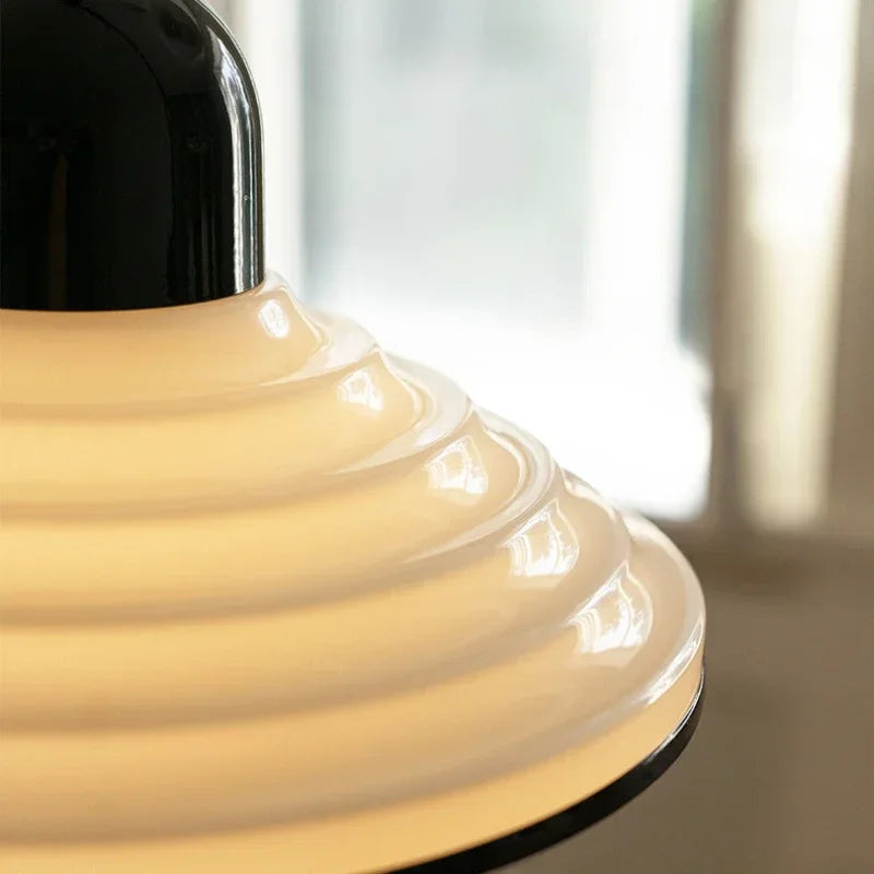 lustre en verre nordique avec éclairage led vintage - vue 5 sur 7