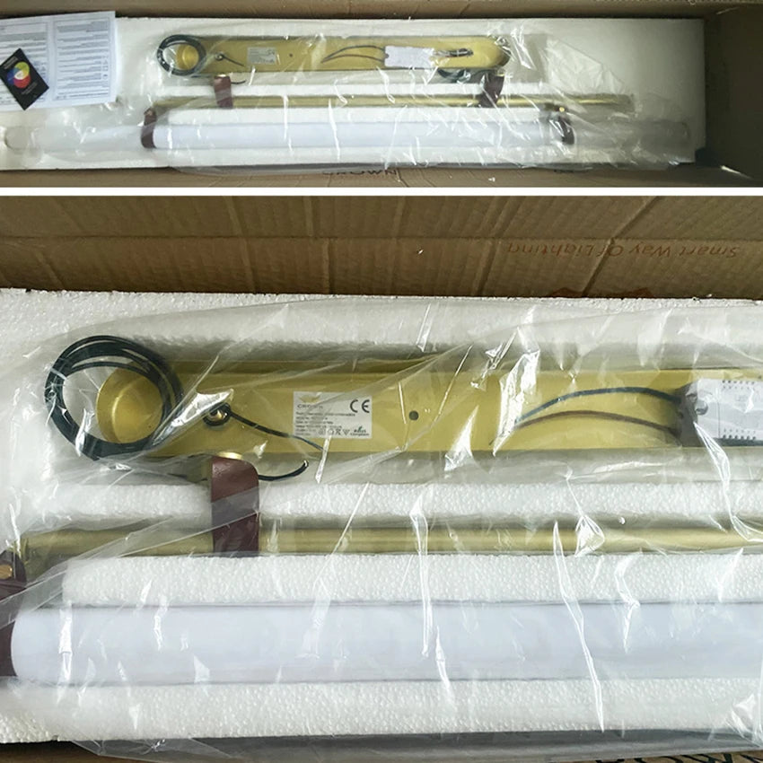 Lustre minimaliste bande led style tube lustre luminaire - vue 7 sur 10