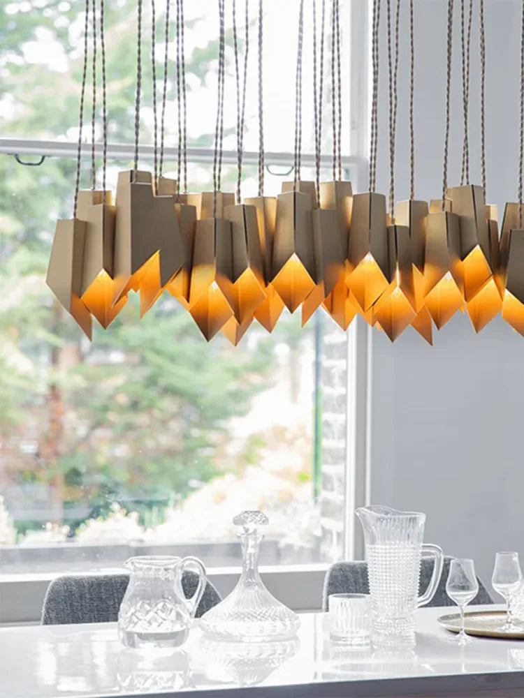 Modern Designer LED Chandelier Lighting Living Dining Room Decor Led Pendant Light Villa Bar Dining Table Hanging Lamp Luminaire - vue 7 sur 12