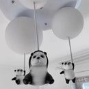 lustre moderne ours panda led pour enfants