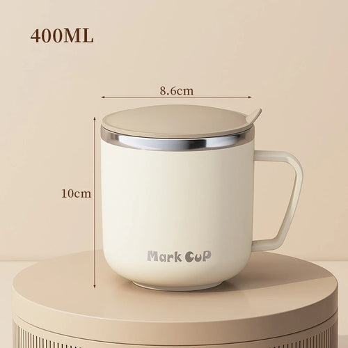 Mug café acier inoxydable 400ml avec couvercle étanche