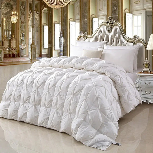 100% white goose down comforter, high-quality five-star hotel twisted flower comforter, pure cotton winter thick comforter - vue 11 sur 11