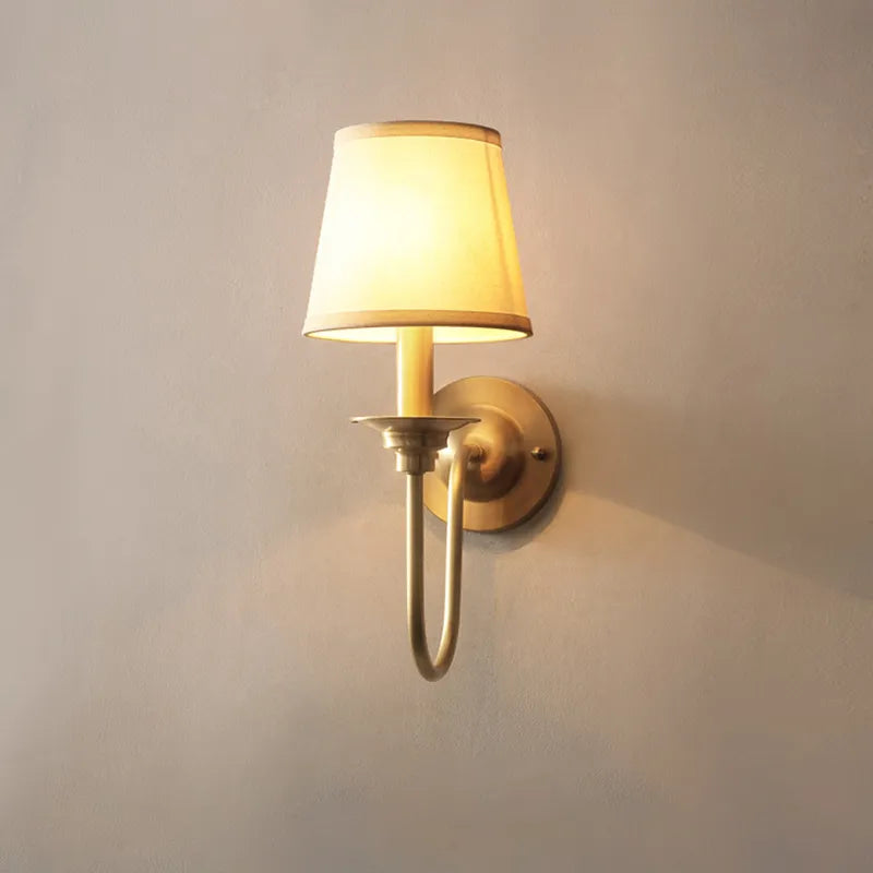 applique murale cuivre nordique simple salon couloir - vue 3 sur 7
