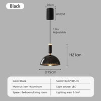 Nordic LED pendant light with adjustable height for home decoration, dining room, living room, bedroom, bedside lighting