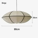 Nordic fabric lantern silk Zen pendant light, living room interior decoration, Japanese beige lantern pendant light