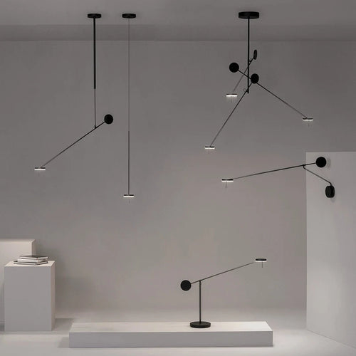 Modern minimalist rotatable designer chandelier for interior decoration - vue 6 sur 11