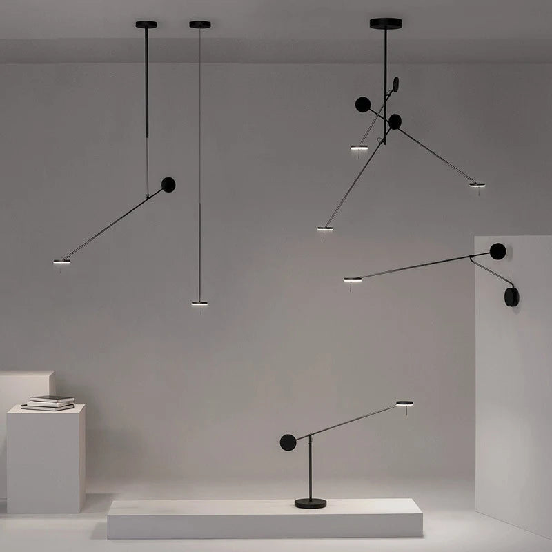 Modern minimalist rotatable designer chandelier for interior decoration - vue 5 sur 11