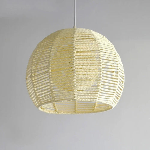 luminaire led nordique moderne en fer et corde de chanvre