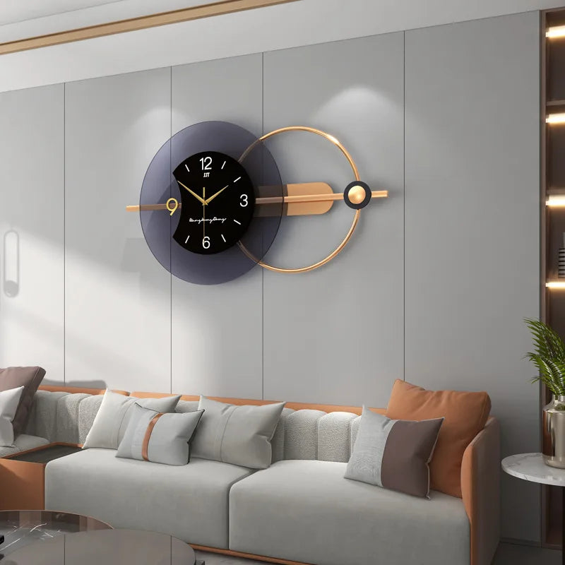horloge murale 3d design moderne silencieuse décoration artistique nordique - vue 3 sur 7