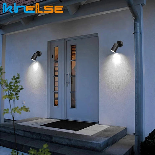 appliques murales extérieures led réglables en acier inoxydable