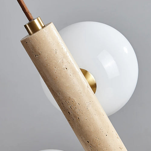 lustre en pierre rétro pour décoration intérieure élégante - vue 7 sur 8