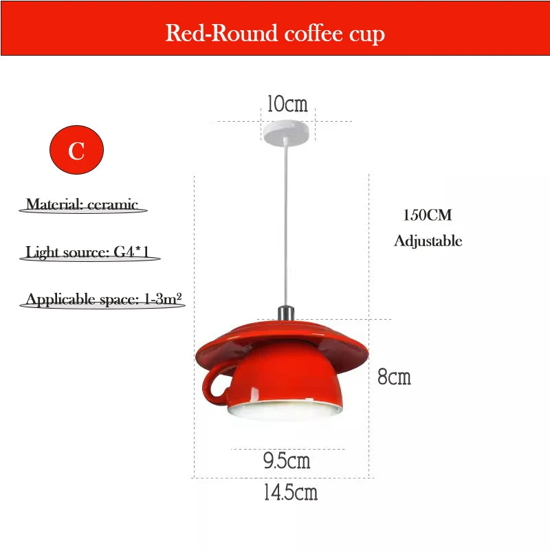 lampe de tasse en céramique style nordique minimaliste moderne