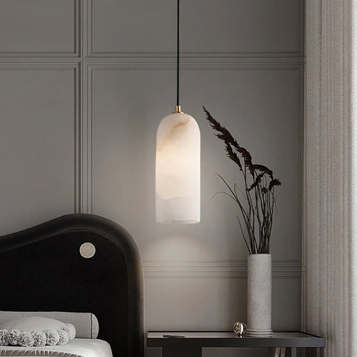 Lustre en laiton et marbre importé - vue 2 sur 19
