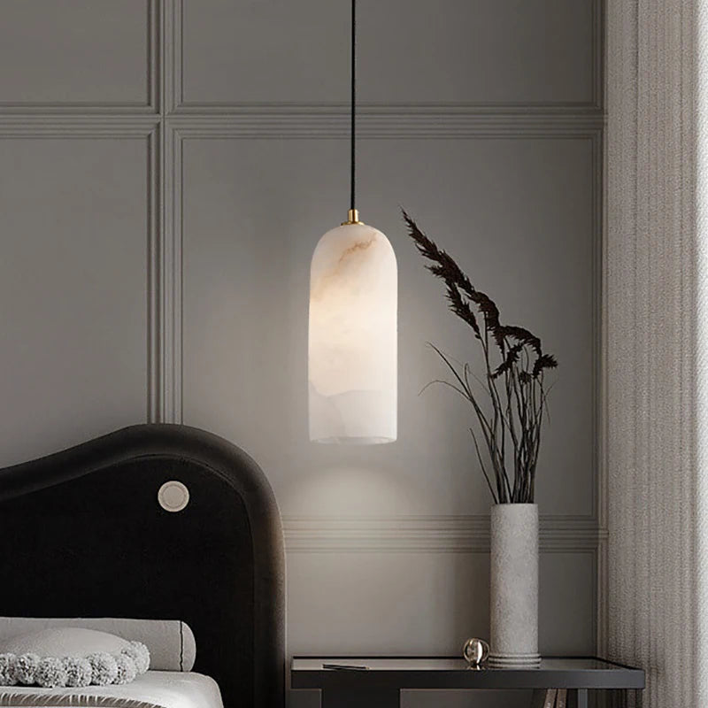 Lustre en laiton et marbre importé - vue 2 sur 19