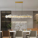 suspension en cuivre avec luminaire en verre artistique haut de gamme