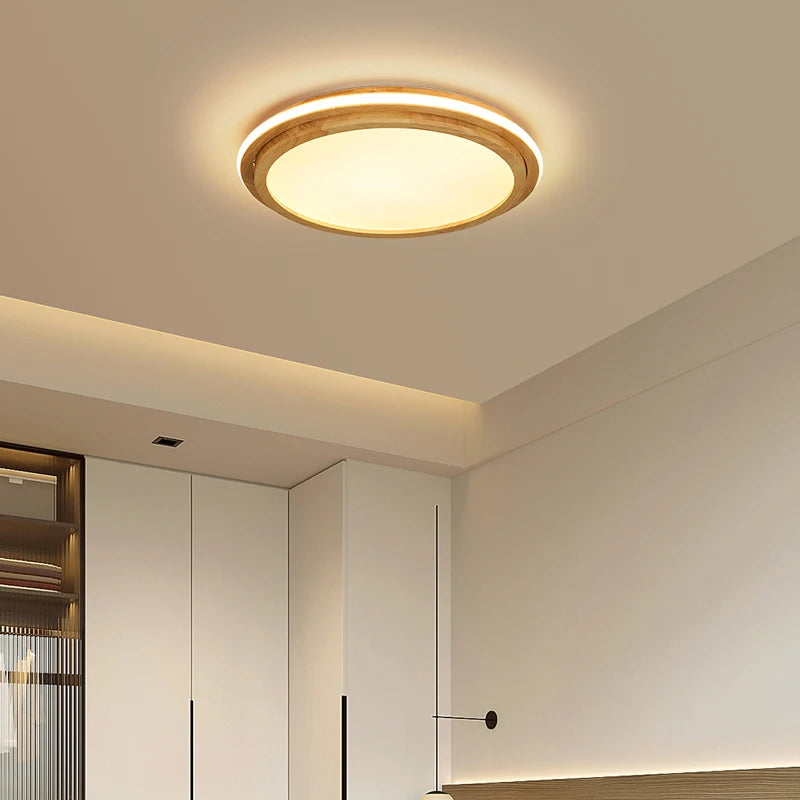 plafonnier led style japonais pour entrée et couloir - vue 6 sur 14