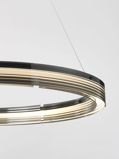 Minimalist style glass circular chandelier for interior decoration - vue 4 sur 7