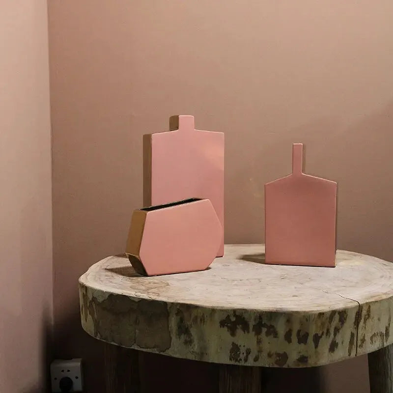 vase en céramique nordique pour fleurs séchées et décoration - vue 3 sur 9