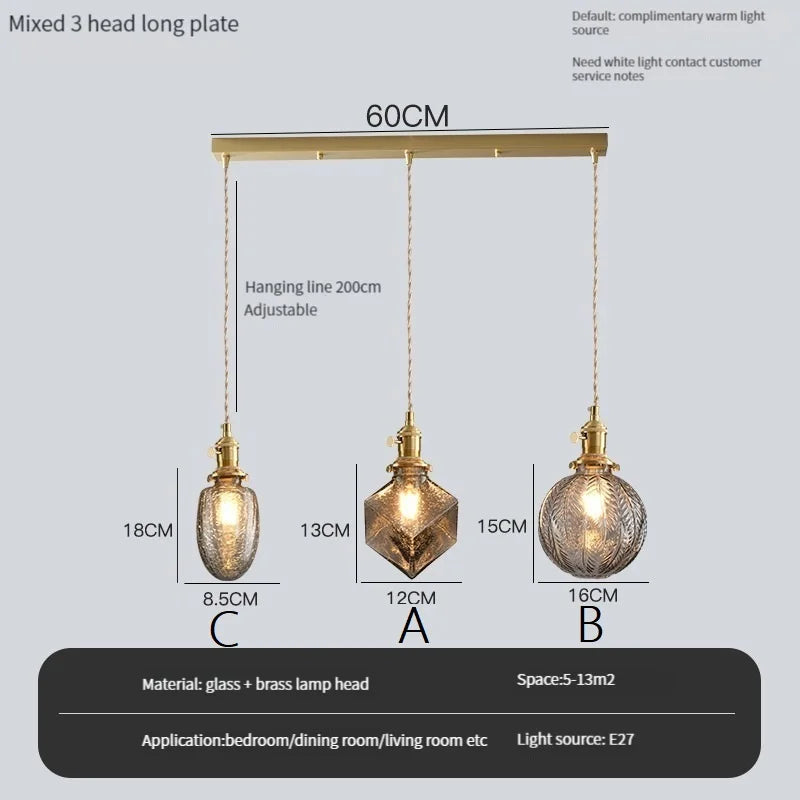 suspension vintage avec interrupteur et abat-jour en verre cristal - vue 14 sur 22