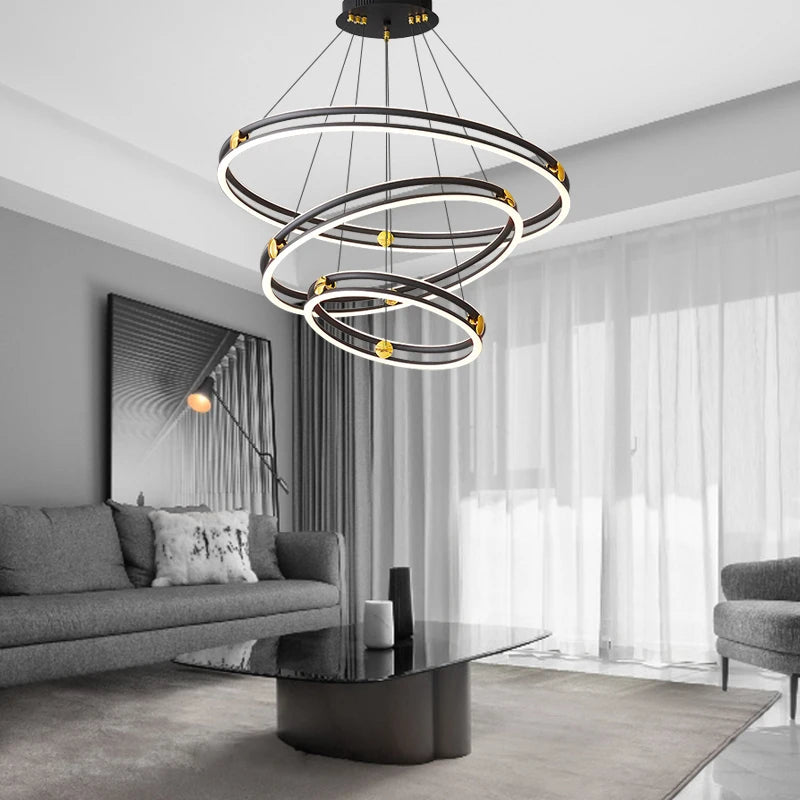 lustre led circulaire minimaliste dimmable éclairage rmodern - vue 6 sur 11