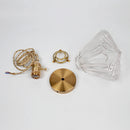Minimalist Nordic glass and copper pendant light