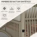 ensemble de meubles de jardin en rotin 4 pièces