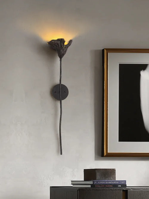 Applique murale laiton feuille lotus chinois simple zen