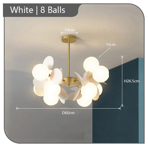 Children's chandelier with multicoloured flowers decorative pendant light - vue 16 sur 18