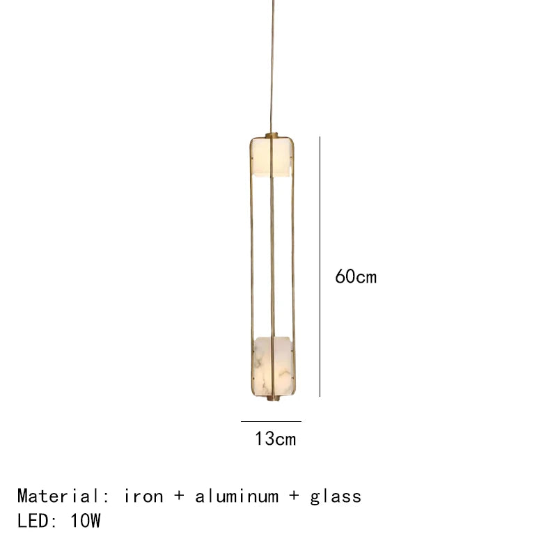 Lustre Art déco d'intérieur en verre blanc or noir en métal pour Hall d'hôtel salle à manger cuisine Bar lampe suspendue - vue 11 sur 12