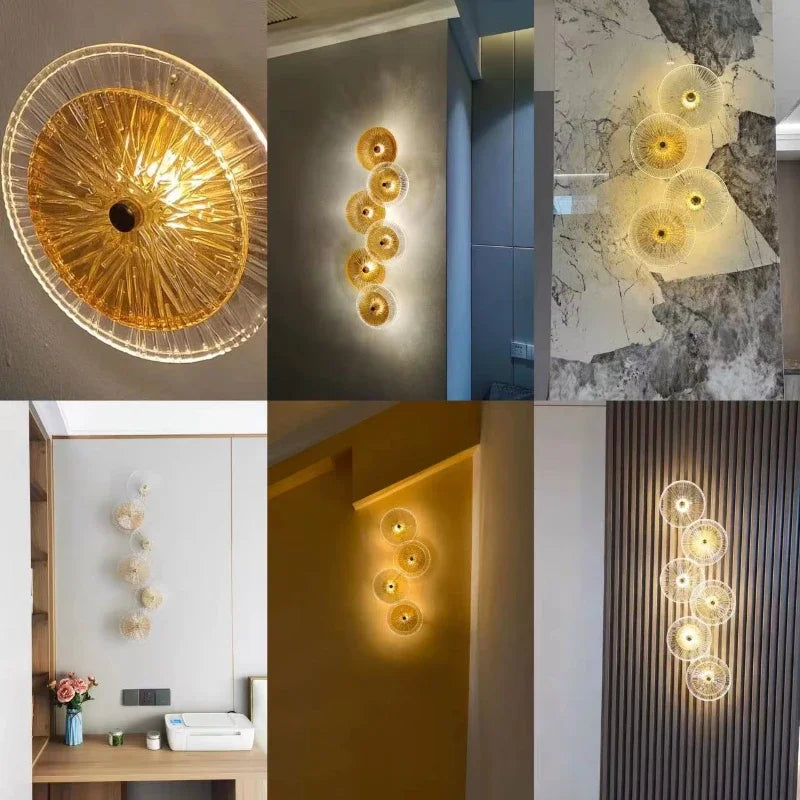 Applique moderne salon fond décoration créative couloir chambre restaurant verre lumières Led applique couloir éclairage - vue 6 sur 10