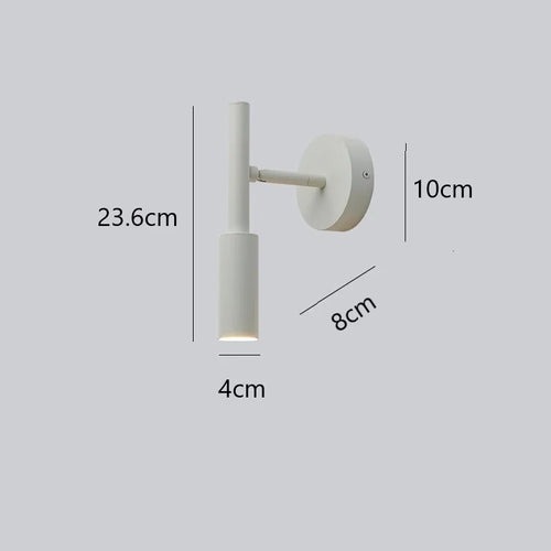 Minimalist nordic rotatable LED aluminium wall light