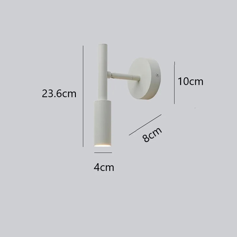 Minimalist nordic rotatable LED aluminium wall light