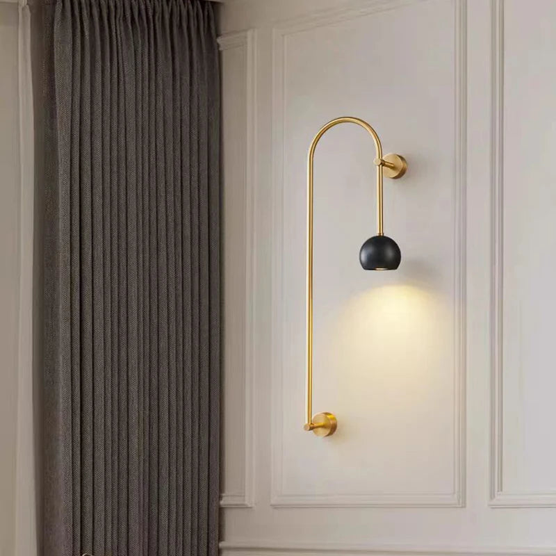 applique murale minimaliste en cuivre et laiton - vue 3 sur 8
