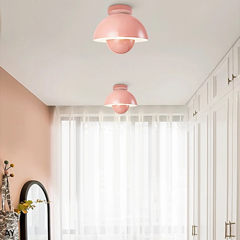 plafonnier LED moderne pot rond coloré - vue 5 sur 12