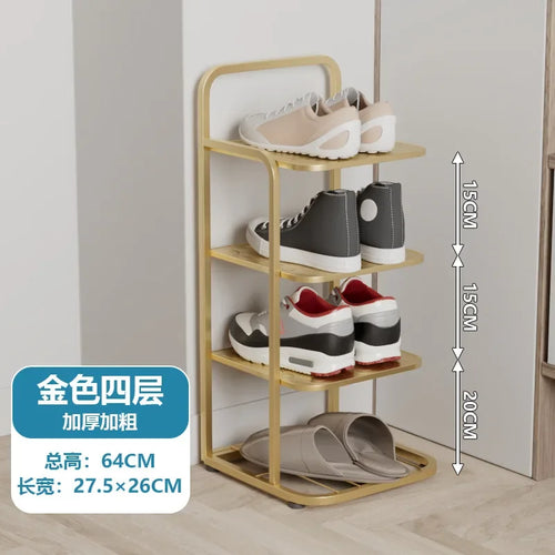 étagère à chaussures moderne en métal pour un rangement vertical élégant - vue 11 sur 12