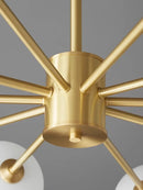 Nordic copper chandelier minimalist modern decorative glass