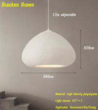 Nordic Handmade Wabi Sabi Pendant Light Restaurant Cream Style Table Lamp Loft Bedroom Decor LED Chandelier Kitchen Accessories