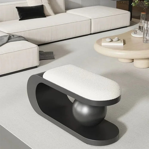 Nordic Light Luxury Home Furnishings, Shoe Changing Doors, Living Room Sofa, Bar shoe Stool,Creative Low Stool,Simple shoe Stool - vue 3 sur 7