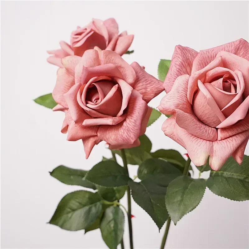 High quality artificial rose branch realistic floral decoration - vue 3 sur 10