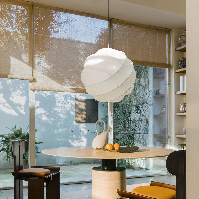 suspension en soie wabi sabi pour décoration intérieure moderne - vue 4 sur 9