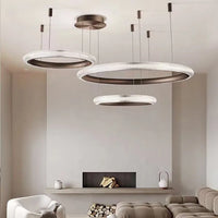 suspension led ronde art déco pour un éclairage élégant