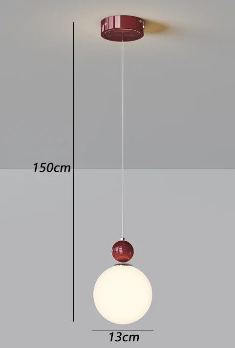 Minimalist romantic glass pendant light with eye protection decorative - vue 10 sur 10