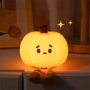 veilleuse led citrouille mignonne en silicone rechargeable usb