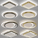Plafond moderne à LEDs lumières pour l'entrée de la maison luminaires d'intérieur avec abat-jour en cristal lumières rondes carrées Luminaria