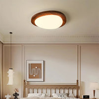 Modern minimalist wooden ceiling light with Nordic log pattern