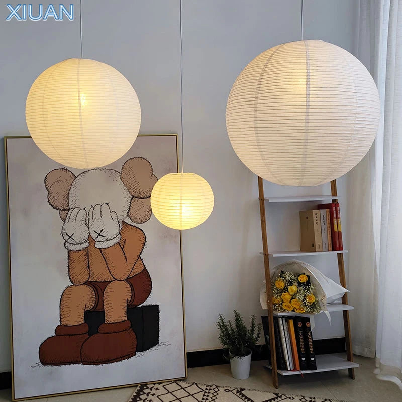 Suspension LED papier japonais sphères