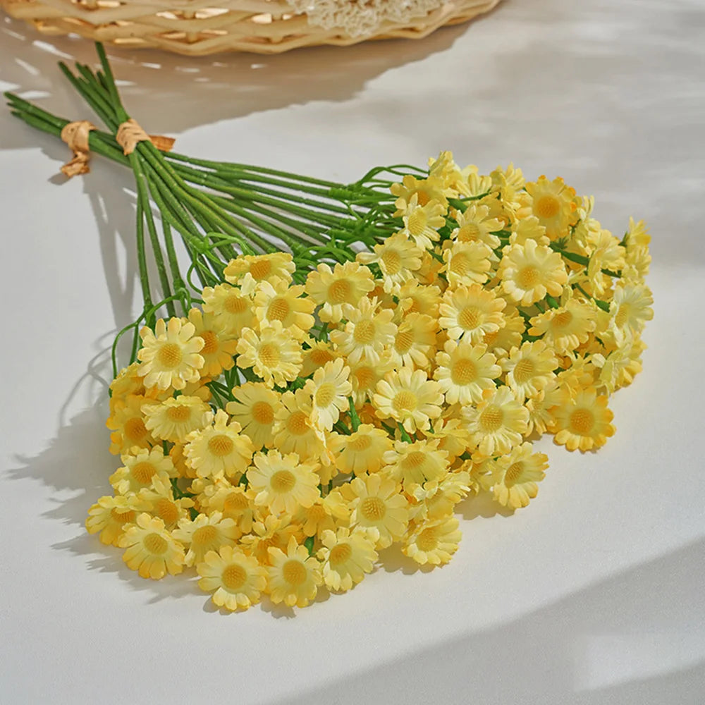 60 têtes de marguerites artificielles pour décorations diverses - vue 8 sur 8