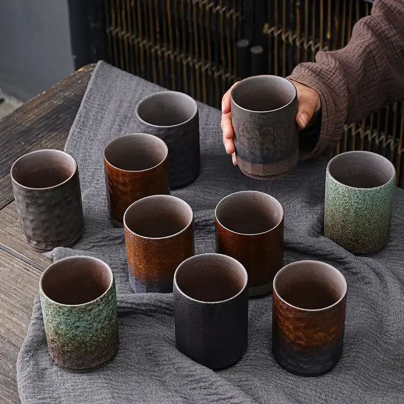 Mug céramique style rustique chinois tasse artisanale